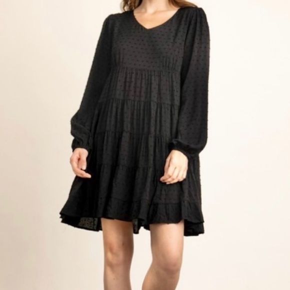 Green Tiered Babydoll Mini Dress, Women’s New with Tags - Picture 8 of 8